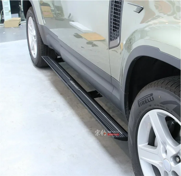 For Land Rover Defender 90/110 2020 2021 2022 2023 Electric Motor Pedal Running Board Side Step Bar Nerf