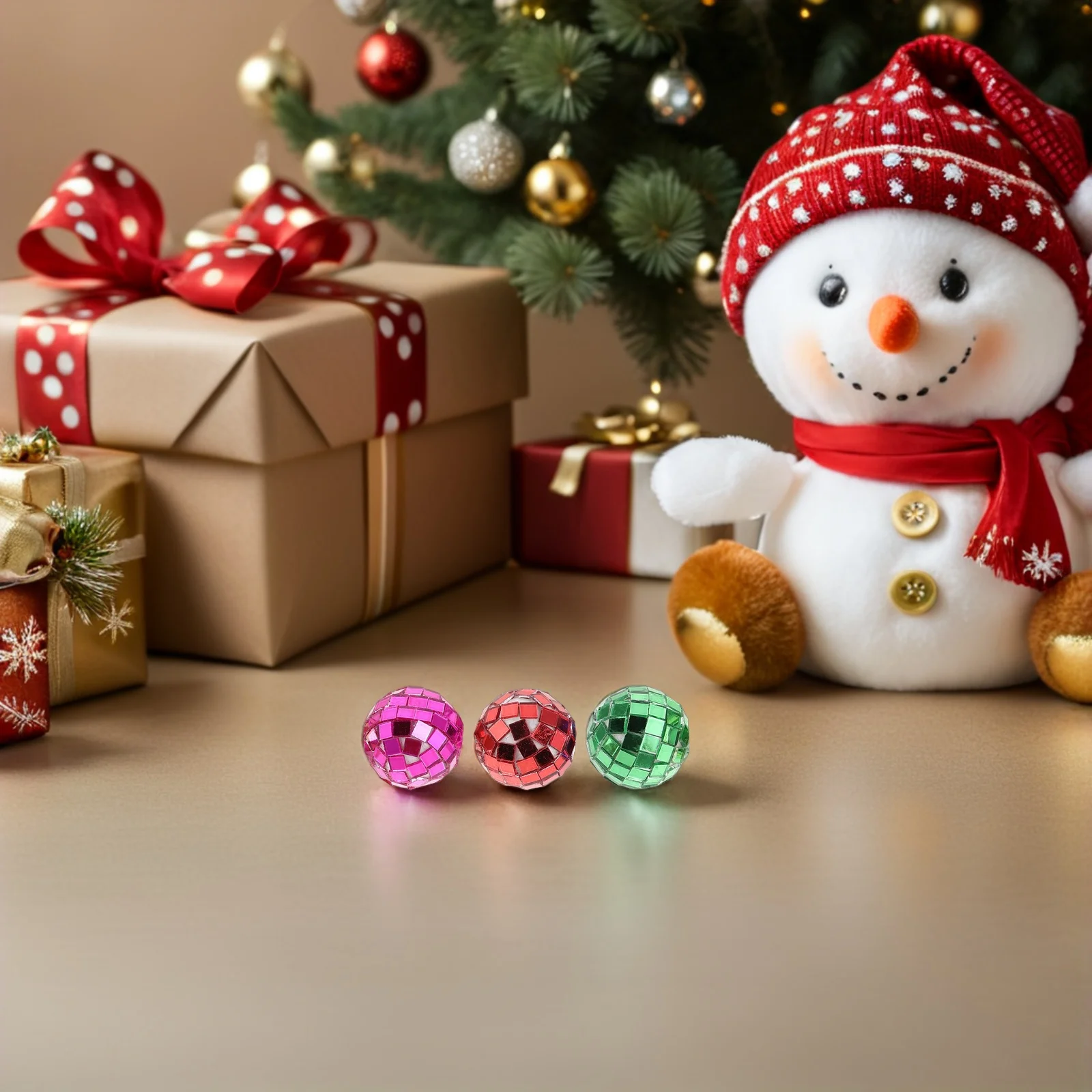 24 قطعة من كرات مرآة لعيد الميلاد لبيت الدمى لإكسسوارات الديكور وديكورات الحدث #3