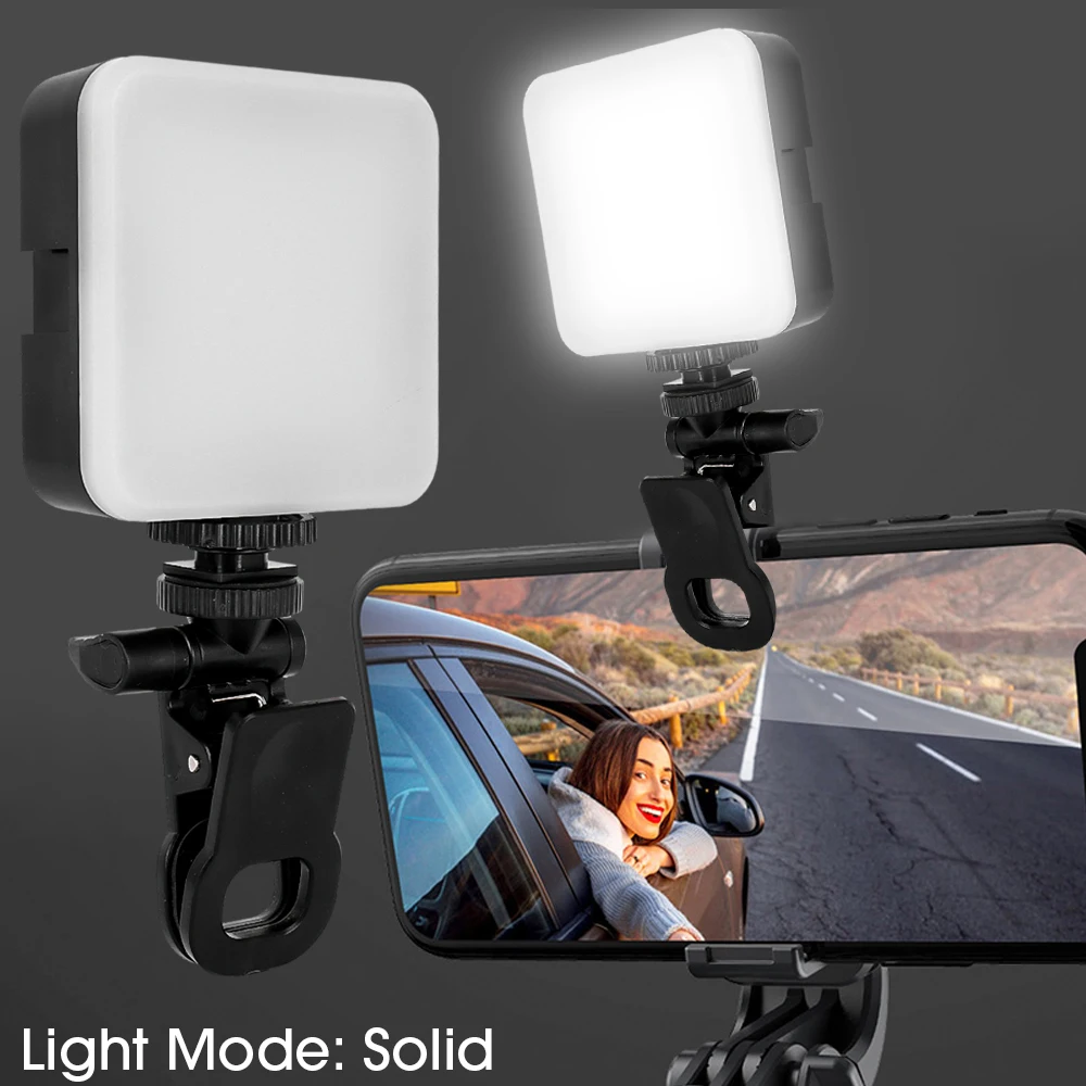 5600K Mini Portable Camera Lighting Camera Video Lights Clip Flash Fill Video Conference Photo Ringlight Photography Lamp