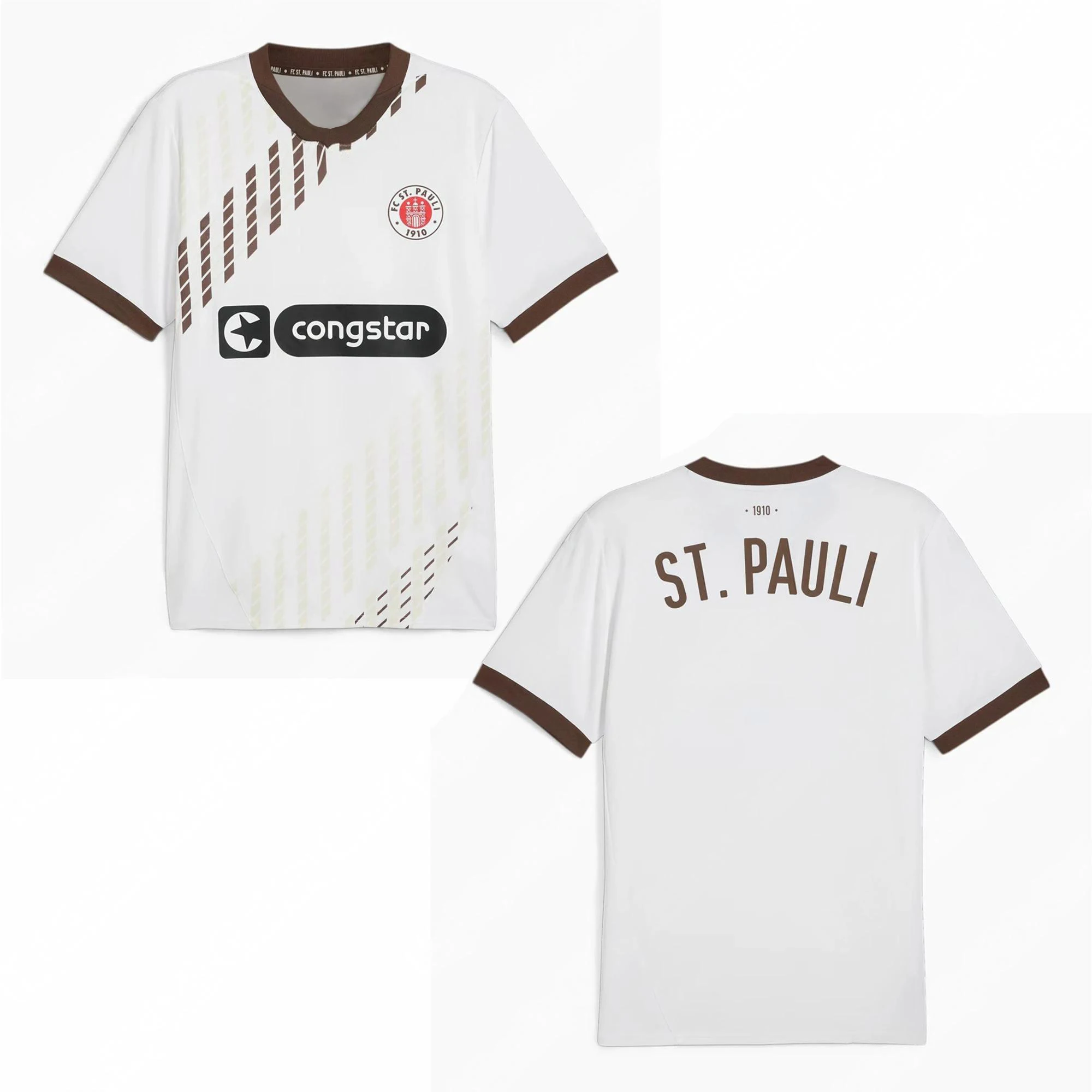 24-25 New Arrival FC St Pauli Away Kit Football Jersey Adults And Kids Summer Sportswear Run Soccer Training Children Clothing