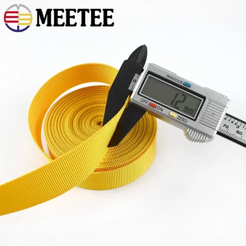 8Meters 20-50mm Thick 1mm Colorful Webbing Tapes Bias Safety Belt Luggage Strap Ribbon Bag Webbings Tape DIY Sewing Accessories