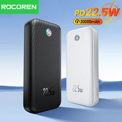 Rocoren 22,5 W 20000 mAh Power Bank QC PD 3,0 Schnelle Ladung PowerBank Tragbare 10000 mAh Externe Batterie Für iPhone 16 Pro Xiaomi mi