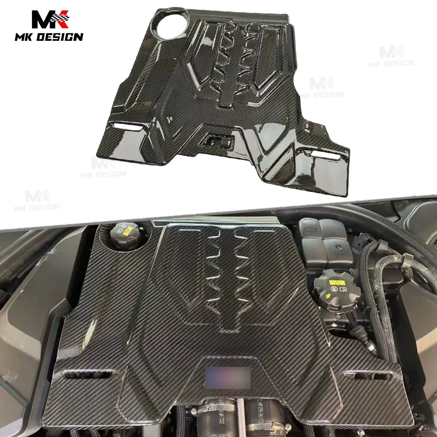 Dry Carbon Fiber Engine Cover for BMW F90 M5 F91 F92 F93 M8 2018+ Engine Bay Compartment Protective Trim Panel Car Accessories