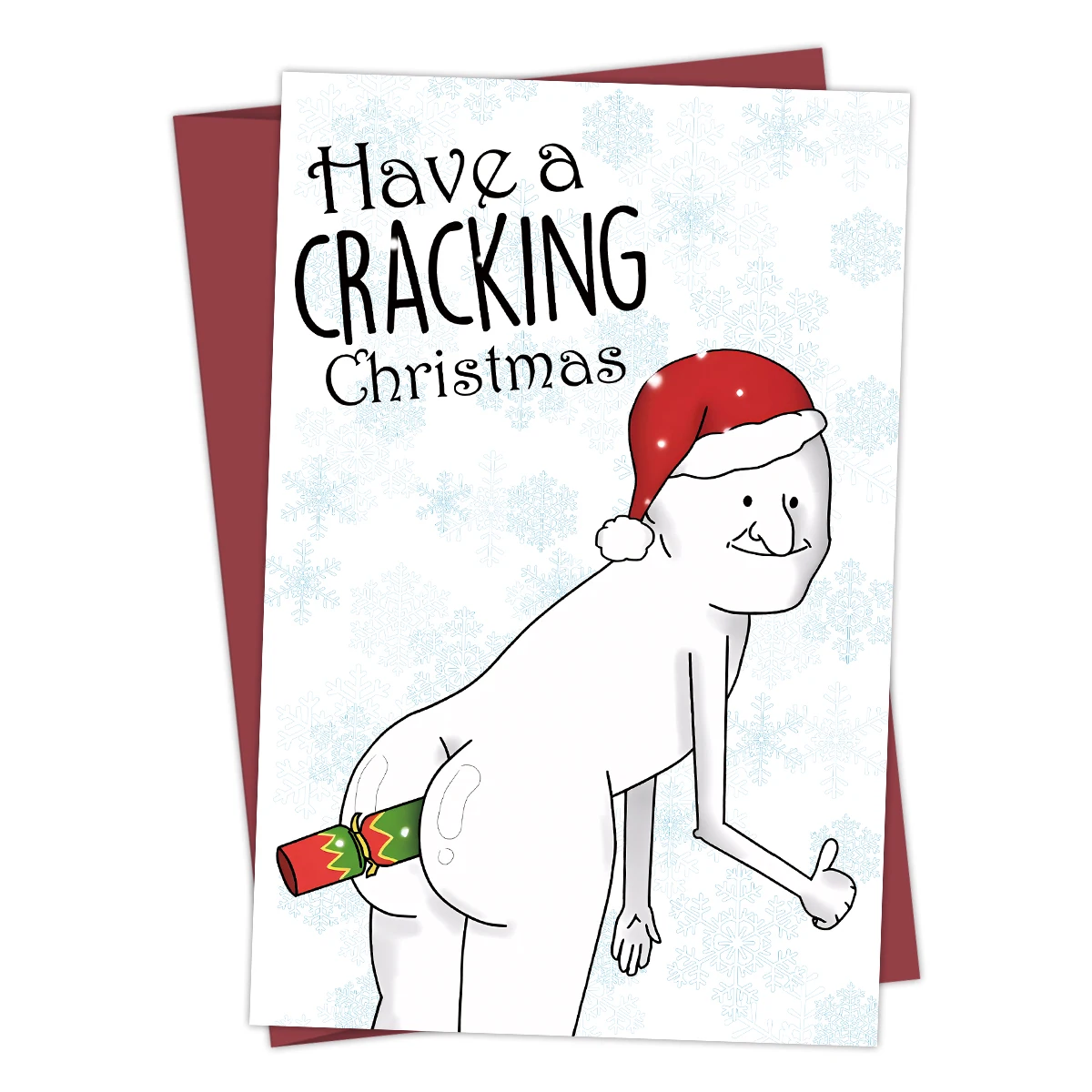 1pc Cracking Christmas Card for Him Her,Have a Cracking Christmas Card with Envelope Funny Rude Christmas Card for Friend Couple