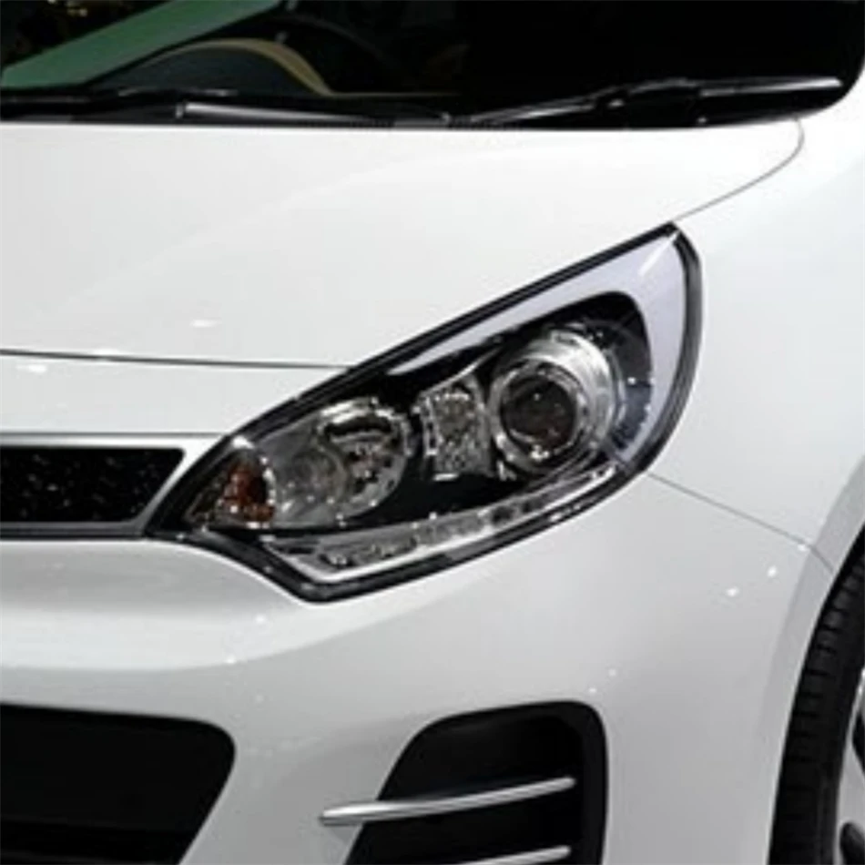 For Kia Rio Hatchback 2012 2013 2014 2015 Car Accessories Shade Headlight Headlamp Car Front Headlight Lens Cover Lights Shell - view 2