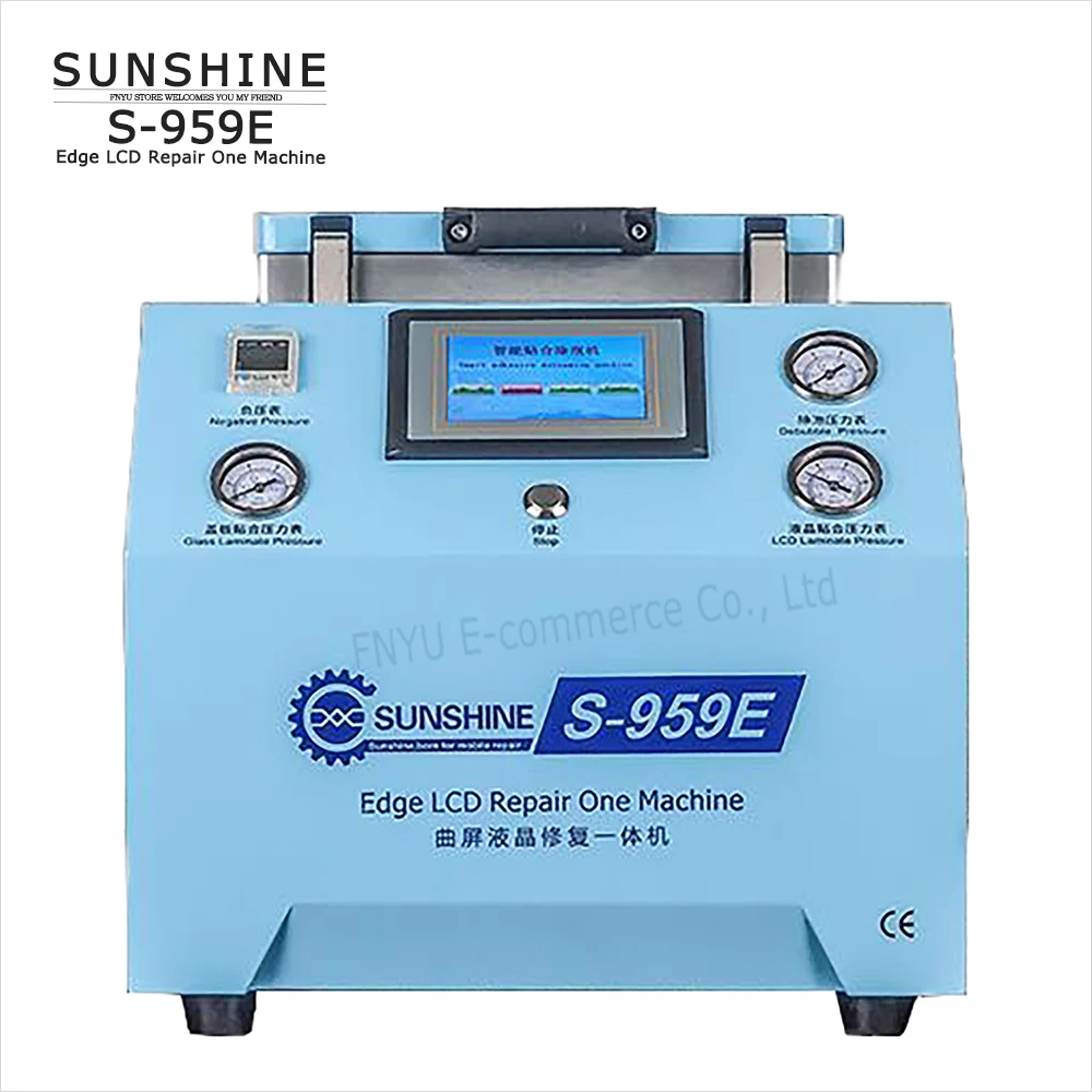 

S-959E Edge LCD repair Integral Plane Fitting and Defoaming Integral Machine Built-in vacuum pump FOR samsung S7/S8/S8+/S9/S9+