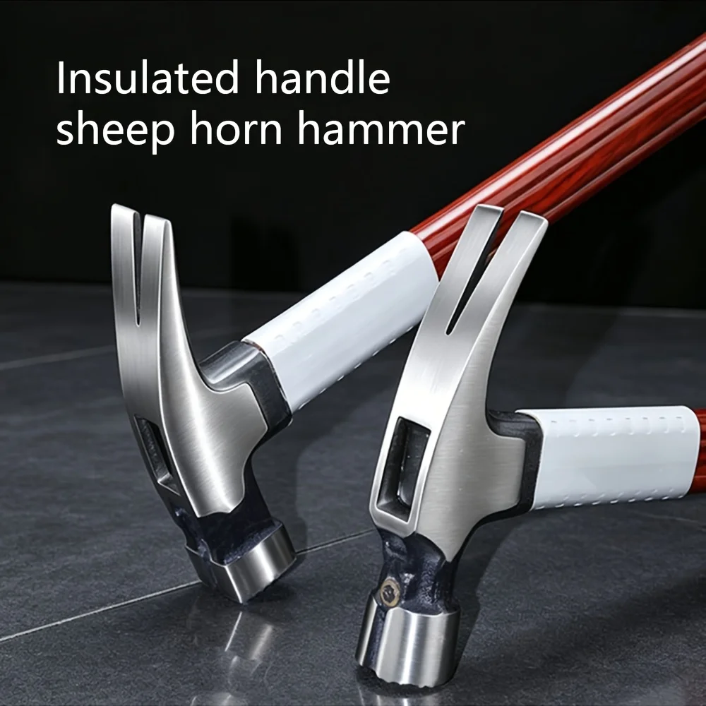 Klauenhammer Hochleistungs-Klauenhammer Holzbearbeitungs-Schlagwerkzeug Magnetischer Automatischer Nagelabsaughammer mit Rutschfestem Gummigriff – Detail 5
