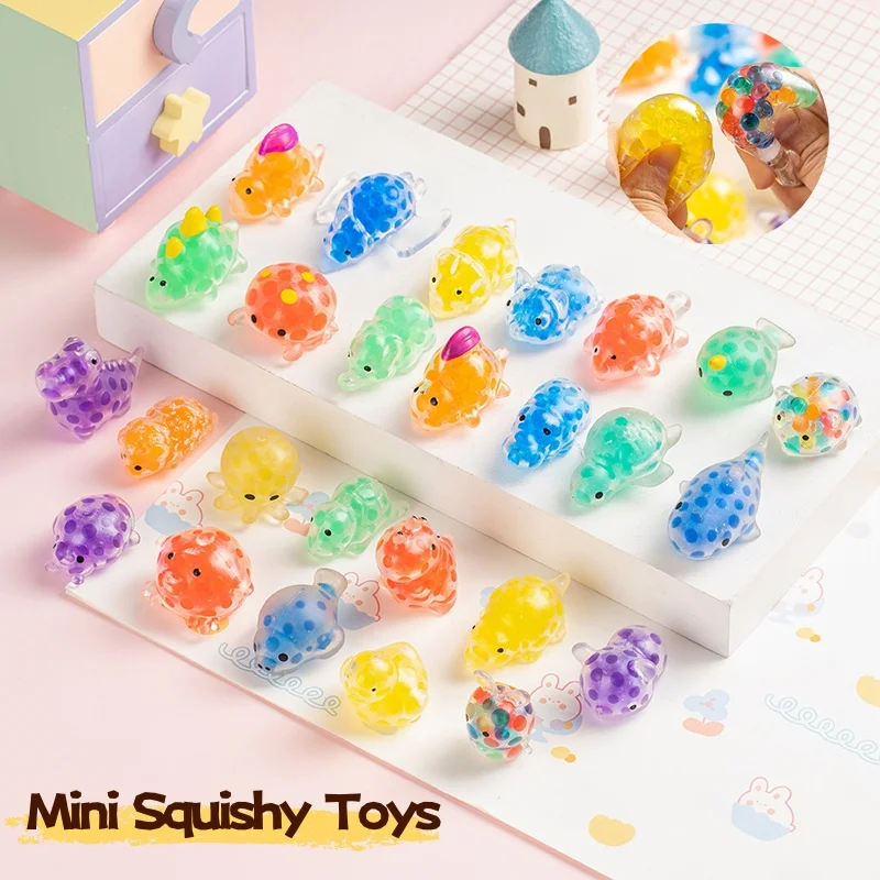5/10/15/20PCS Mini Squishy Stress Balls Fidget Toys Dinosour Sea Animals Squeeze Ball Toys to Relax Party Favors Birthday Gifts