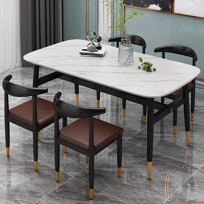 Cheap Clean Dining Table Coffee Kitchen Restaurant Side Salon Nordic Modern Extending Dining Table Luxury Mesa Garden Furniture