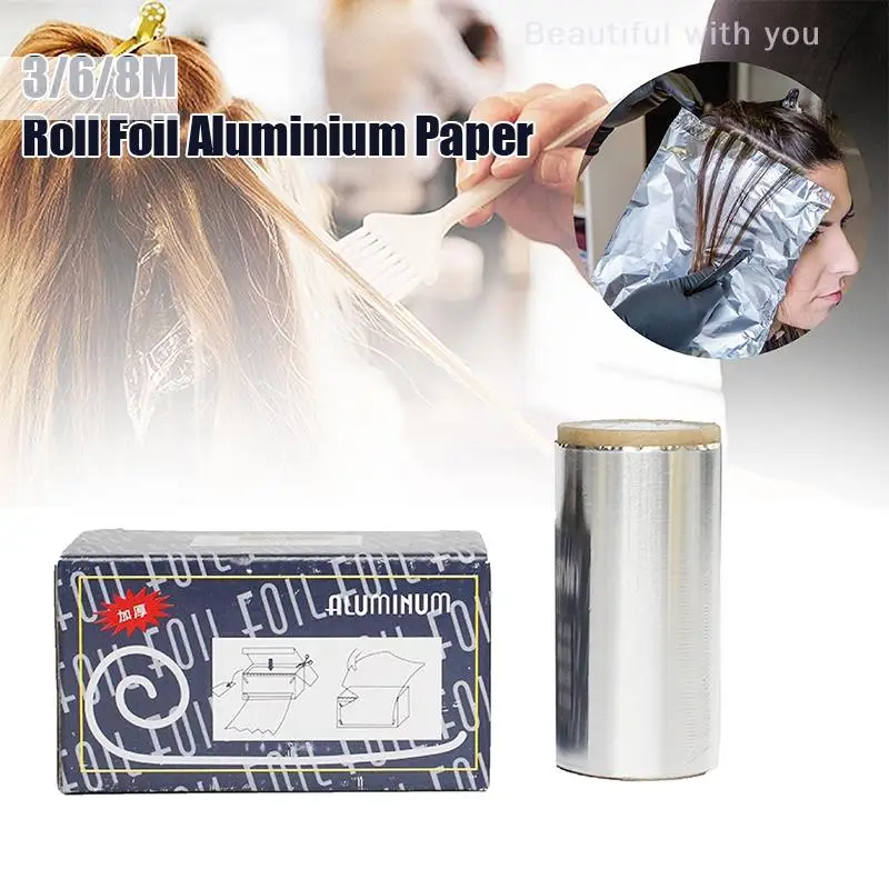 1PCS 3/6/8M Super Long Thick Perm Aluminum Foil Paper Stain Hairdressing Supplies