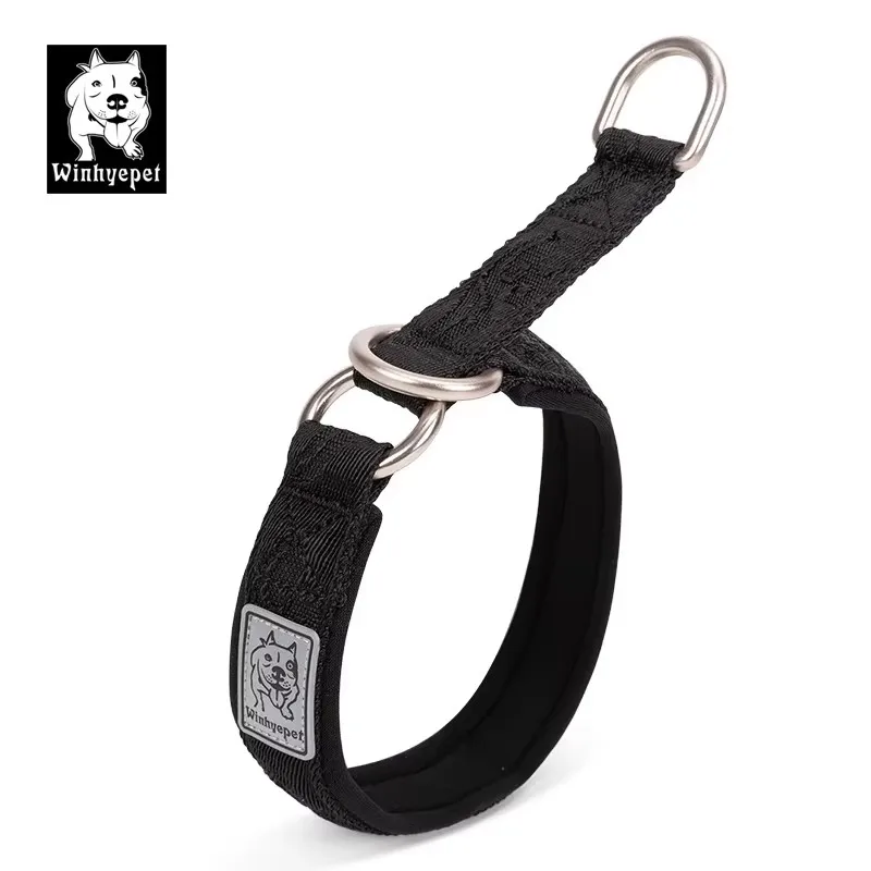 

Winhye Nylon Webbing Dog Collar YC1851 with P-Chain Soft Durable Pet Accessory for Training Running Suitable for All Dogs