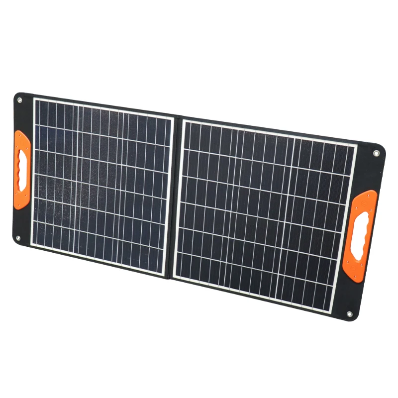 Hight Efficient Outdoor Portable 100w Photovoltaic Panel  Etfe Monocrystalline Foldable Solar Panels With 220v Solar Power Bank