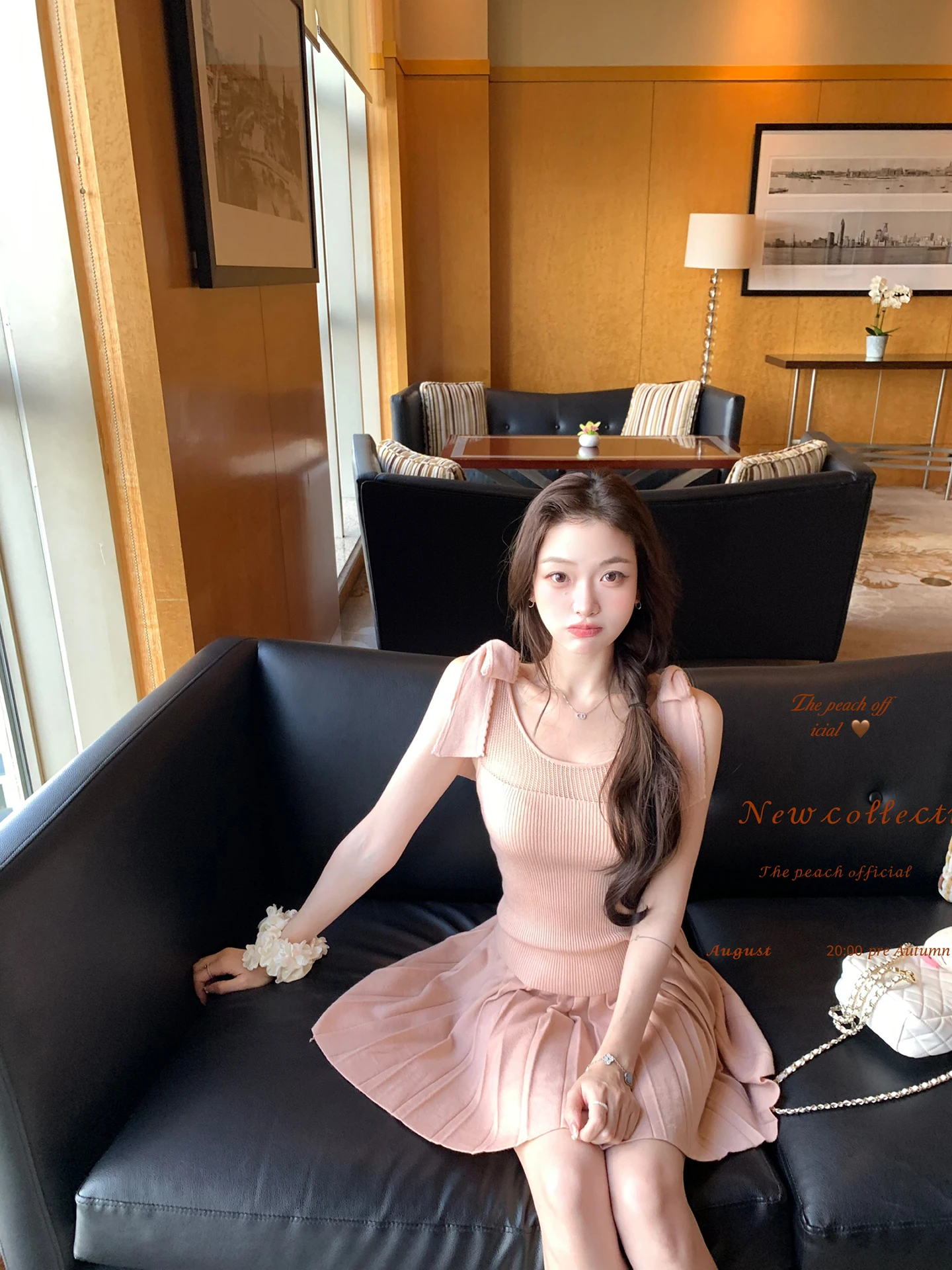 

Комплект Thepeachofficial Alice: топ из смесовой шерсти и юбка-миди А-силуэта с вставками, мягкая шерстяная вязаная женская модная одежда