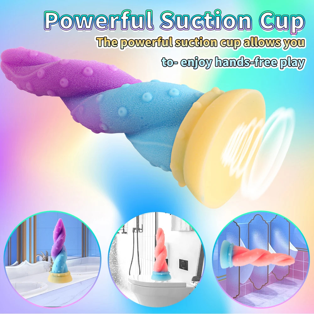 Luminous Anal Plug Animals Monster Dildos For Women Men Butt Plug With Suction Cup Silicone Anal Plug Beautiful Anal Sex Toys