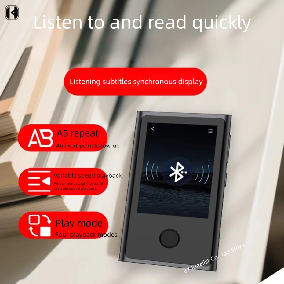 

2.8 inch MP3 Player With Touch Screen Bluetooth Portable MP4 Music Player E-book Recording FM radio Support Up to 256GB TF Card