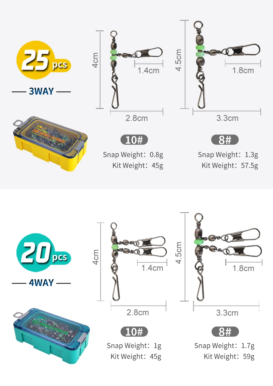 Neu 8er # 10 # Tintenfisch Jig Locken Wirbel Angeln Lager Roll Wirbel Solide Ring Angeln Stecker Mit Interlock Snap Zubehör – Detail 5