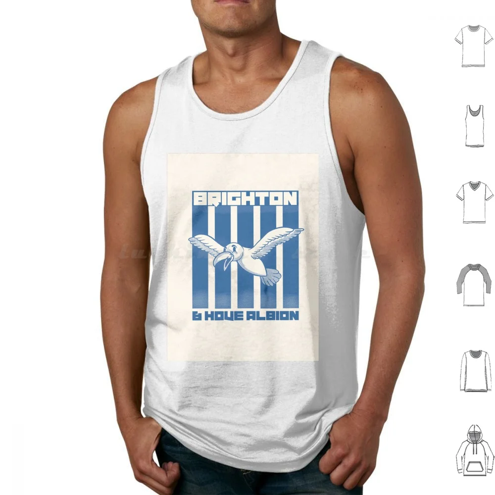 The Seagulls Of Brighton Tank Tops Vest Sleeveless Brighton Football Soccer Cartoon Rubberhose Sport