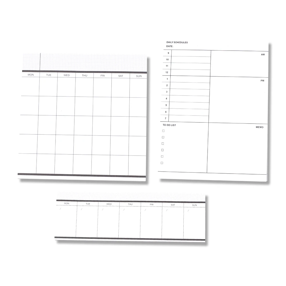 Korean Daily Planners Memo Pad Time Schedule Weekly Monthly Plan Notebook Diary Notepad Business Agenda School Office Stationery