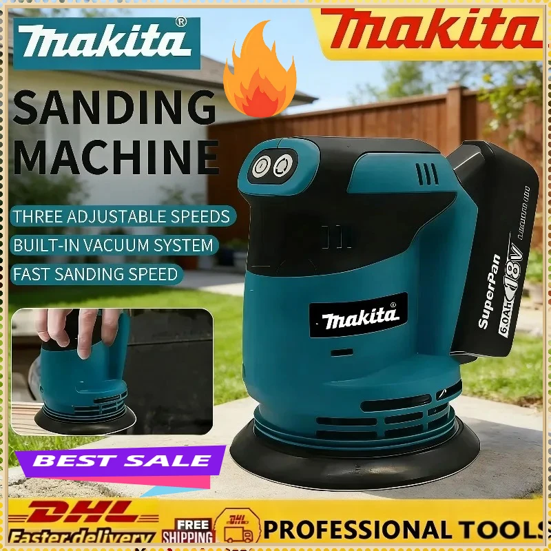 

Бесщеточная эксцентриковая шлифовальная машина Makita DBO180Z 18В, аккумуляторная, для полировки шпатлевки и обработки дерева, без аккумулятора и зарядного устройства, инструмент Makita