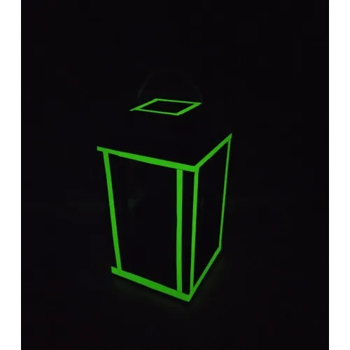 Bahat Wood Highlighter Glow in the dark Lantern Candle Holder Flowering Pot