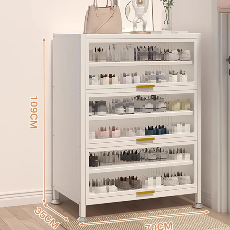 خزانة أحذية معدنية رخيصة الثمن، أثاث منظم صغير، خزانة أحذية مفتوحة، تخزين مخفي، أثاث تخزين Zapatero Mueble النحيف