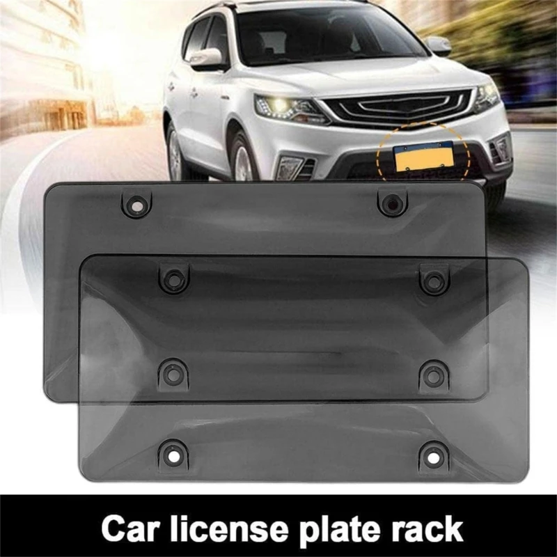 2x Clear Reflective Anti-Speed Red Light Toll Camera Stopper License Plate Cover Modified License Plate Protective Shell