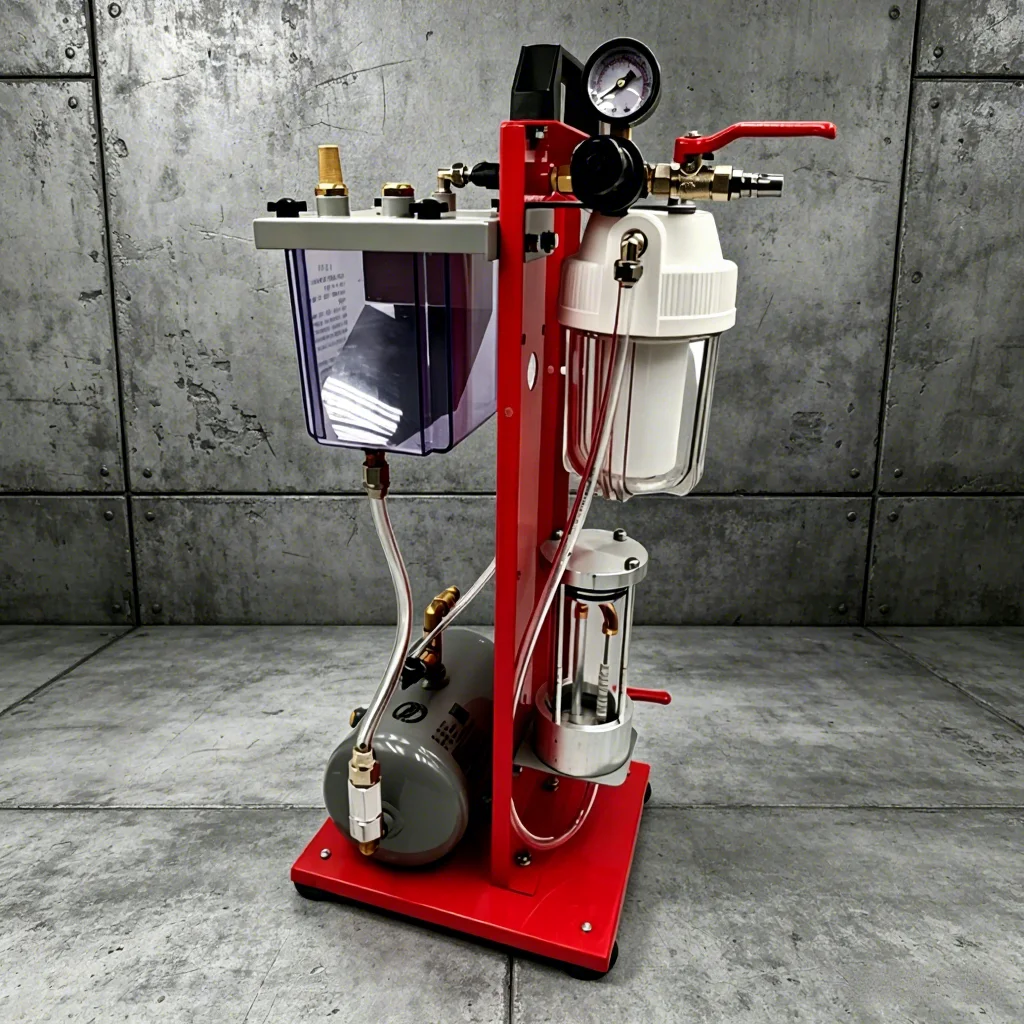 Universal Pneumatic A/C Flushing Machine Kit 2L Semi-Automatic High Carbon Steel Air Conditioner System Pipe Cleaning Tool
