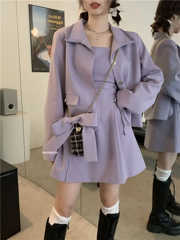 

Blazer Oversize Women Women'S Summer Suit X-Long Lazy Ribbons V-Collar Sophisticated Straps Three-Quarter Sensibility Colored