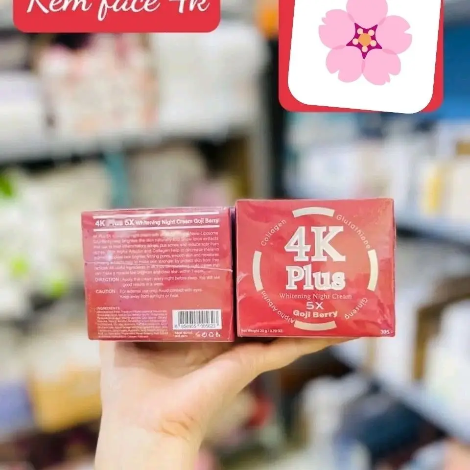 Thai Acne Face Cream 4K Plus 20g, Treats Pimples & Nourishes Skin, for Clear & Glowing Complexion