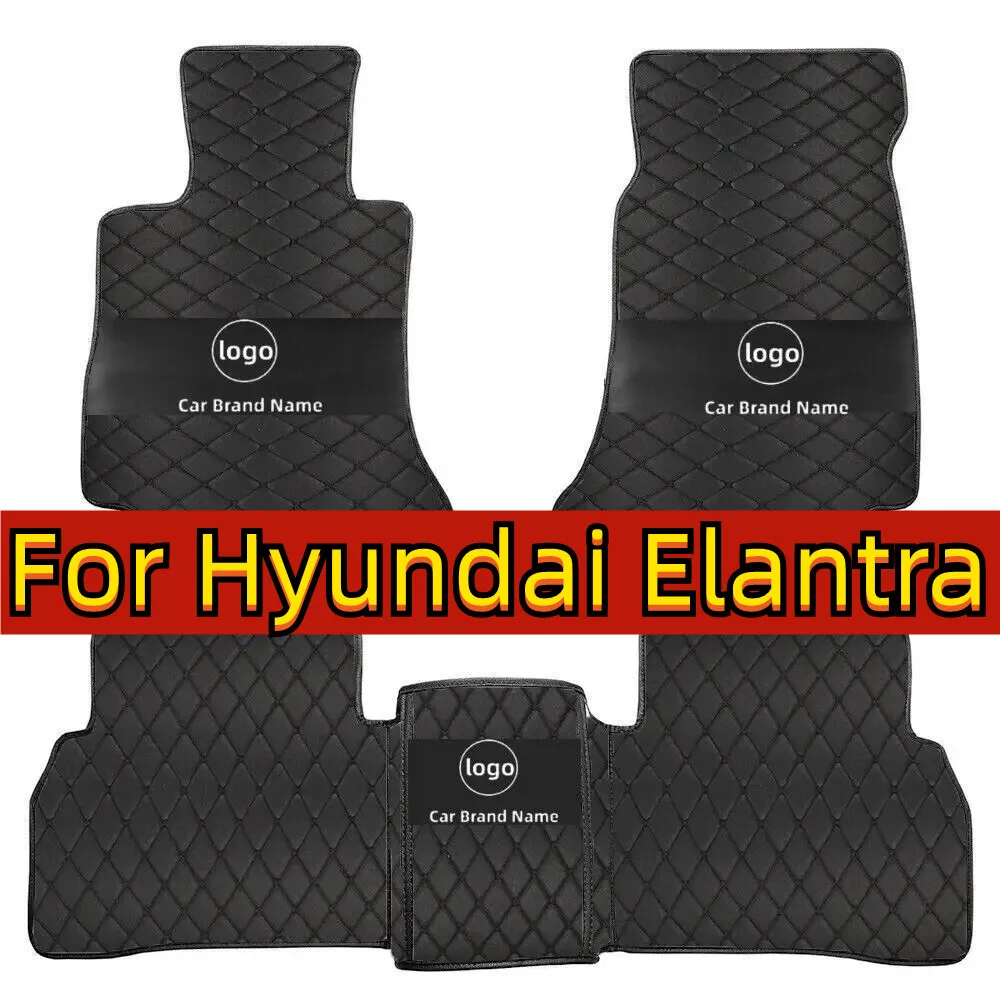 

Car Floor Mats For Hyundai Elantra Avante AD MK6 2017~2020 Luxury Leather Mat Auto Carpet Rug Set Interior Parts Car Accessories