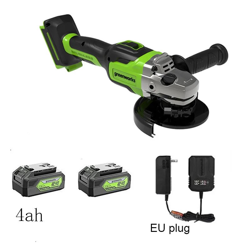 Greenworks 24V Brushless Grinder Angle  100mm Cutting Variable speed Electric Power Tool with battery charger Rechargeable