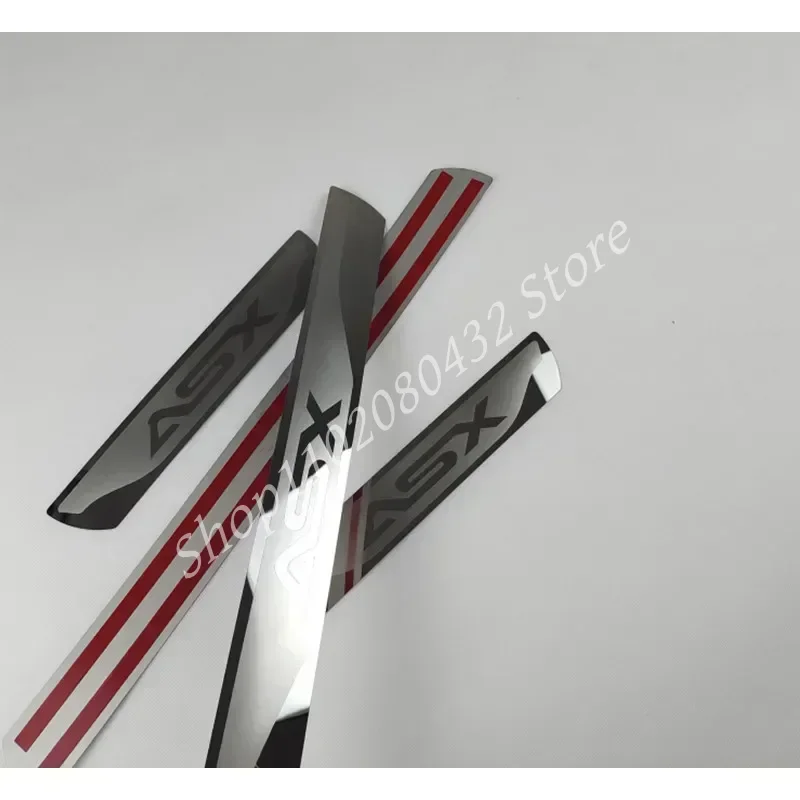 For Mitsubishi ASX Accessories Door Sill Scuff Plate Protector Car Sticker Threshold Pedal Guard Trim 2017 2016 2020 2022 2021 view 3