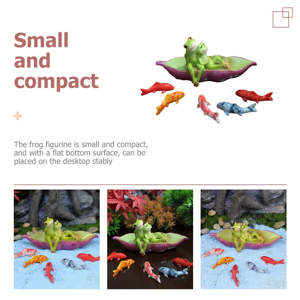 

1Set Frog Garden Decor Resin Statue Exquisite Details Bright Colors Multipurpose Home Office Car Decoration Gift Idea