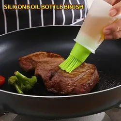 Kitchen Household Oil Pot Silicone Brush with Bottle High Temperature Resistant Oil Brush Special Food Grade Barbecue Brush