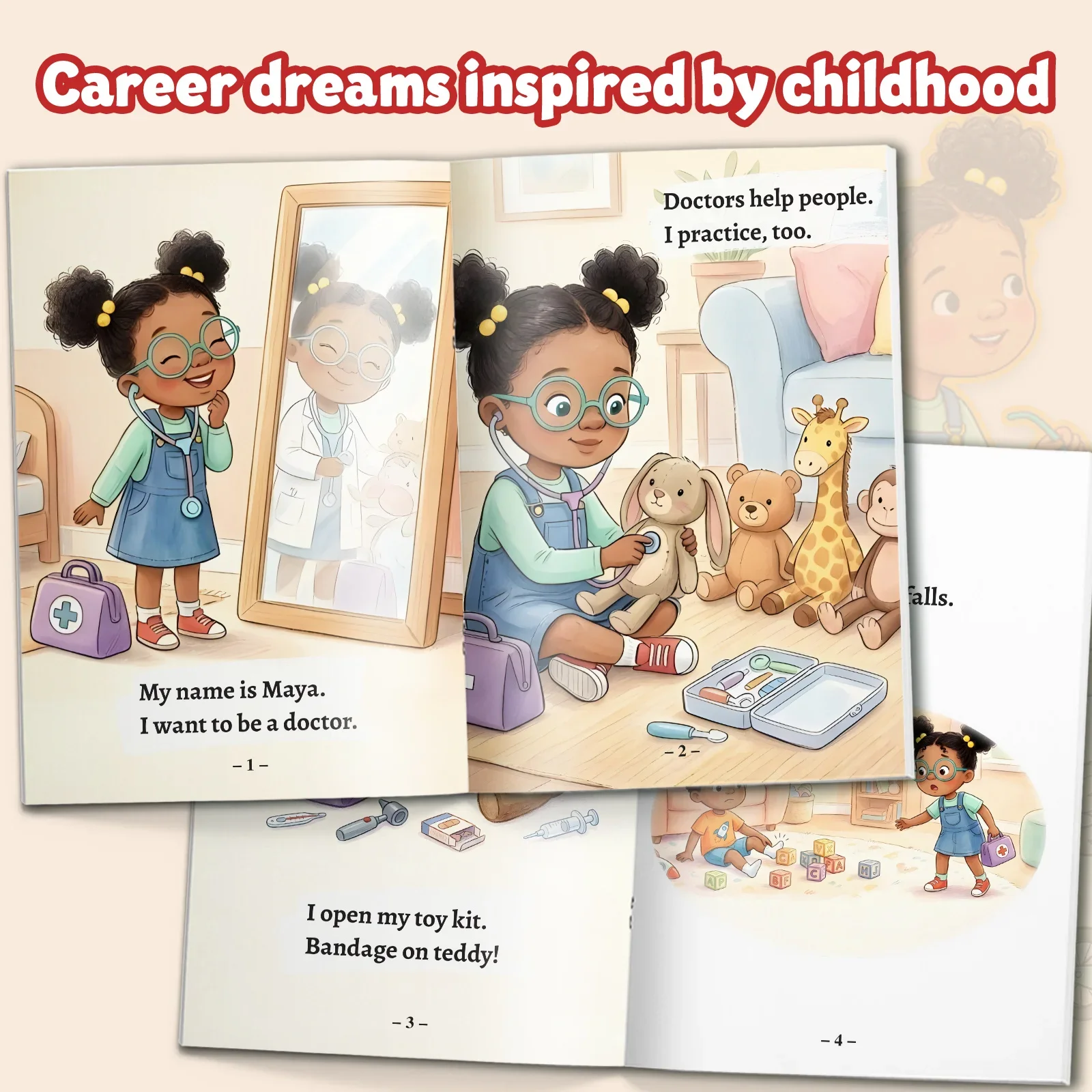I Want to Be a Doctor, Beginning Reader Career Book with Medical Vocabulary, Community Helpers and Early Reading Practice