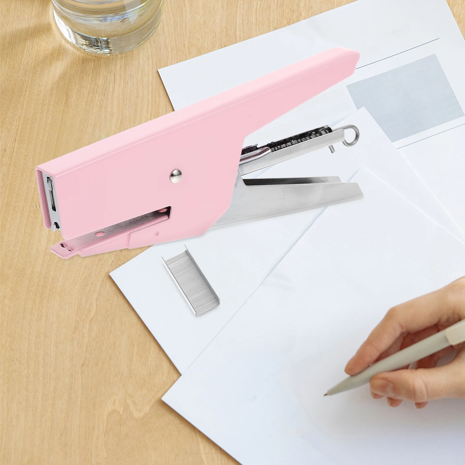 

Hand Held Office Aesthetic Stationary Small Office Stationery Cute Stapler Reusable Metal Stapler Aesthetic Small Cute