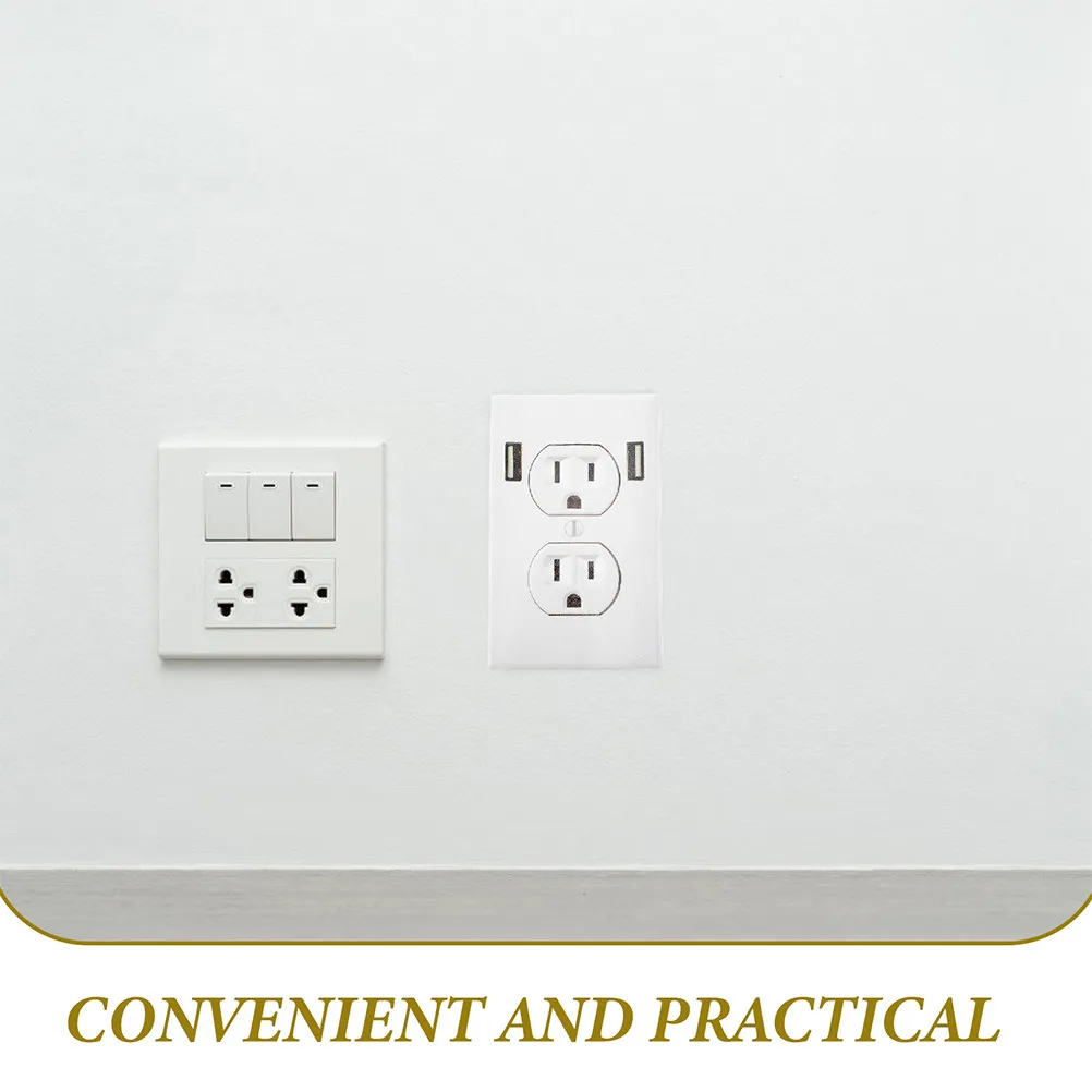 10Pcs Fake Receptacle Stickers Realistic Outlet Prank Decals for Desk Wall Computer Office Pranks Party Supplies Adults Humor