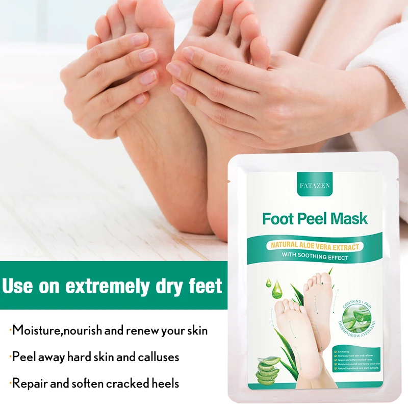 Aloe Foot Peel Mask For Dry Rough Cracked Feet,Brightening Your Feet,Soothing Your Feet&Heel,Make Your Feet Smooth And Soft