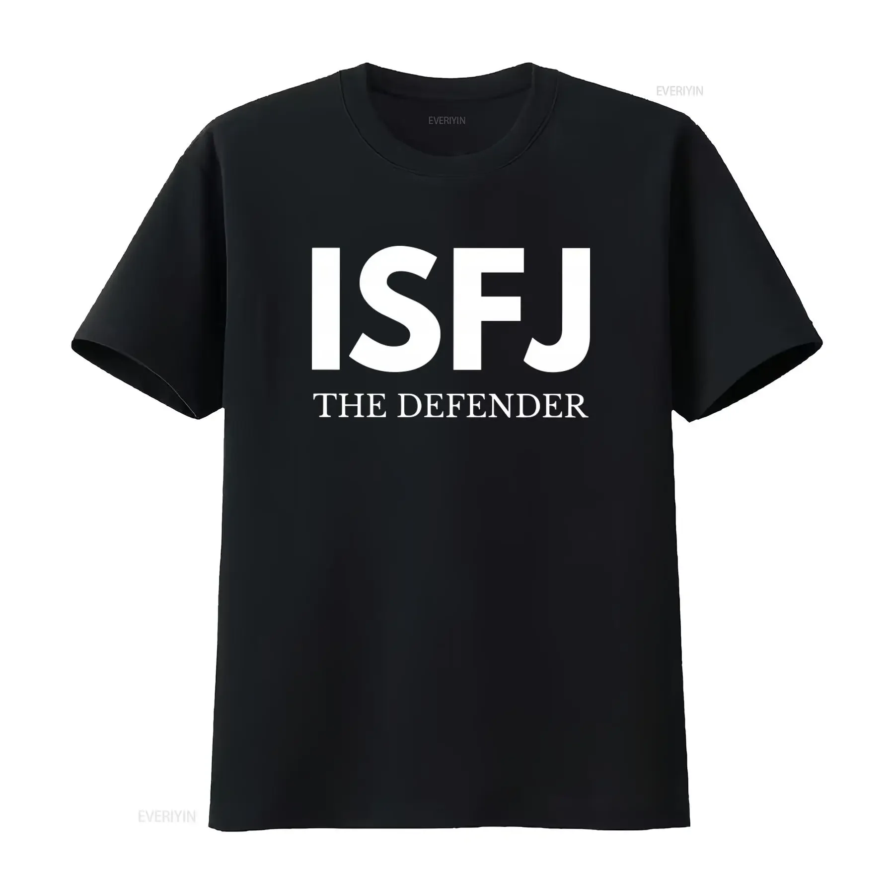 ISFJ The Defender T Shirt Unique Personality Print for Trendy Fashion Lovers vintage Washed Top For Everyday Wear Versatile