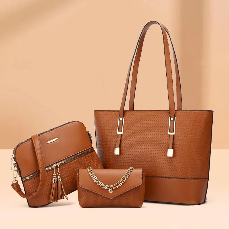 2024 New Fashionable Spacious Tote Mother-Daughter Handbag Set with Inner and Outer Bags, Multi-functional