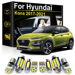 For Hyundai Kona 2017 2018 2019 2020 2021 Parts Accessories Car Interior LED Lights Canbus Map Dome Trunk License Plate Lamp