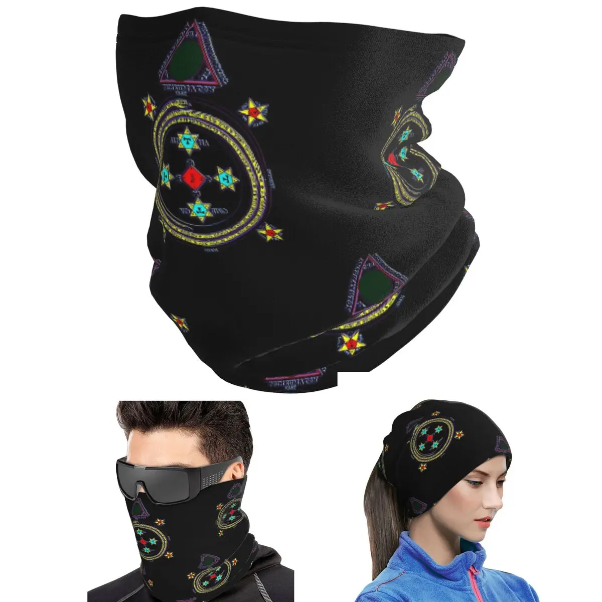 Solomon Circle Goetia Bandana Neck Gaiter Printed Mask Scarf Hiking Fishing Cycling Scarf For Men Women Adult Winter
