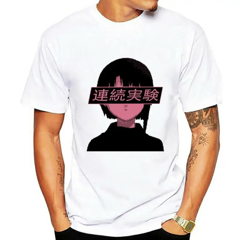 Men t-shirt LAIN   SAD JAPANESE ANIME AESTHETIC by poser_boy tshirt Women t shirt