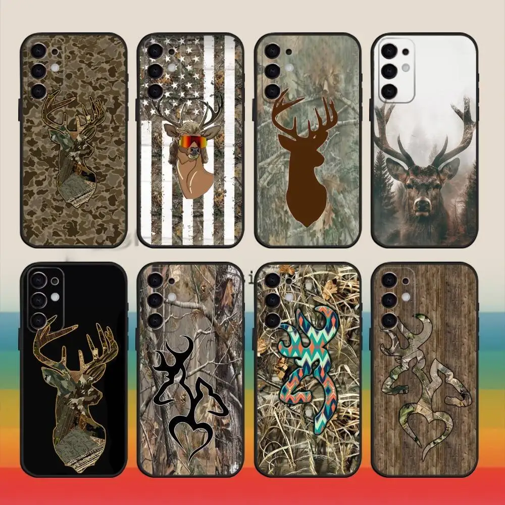 

Forest D-Deer H-Hunting Camo Phone Case For Samsung S25,S24,S23,S22,S21,S20,Plus,Fe,Lite,Others Black Cover