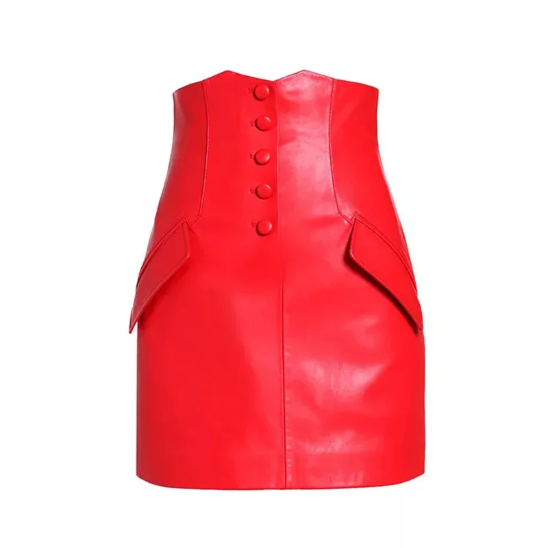 New Coming Summer Mini Skirt High Waist Women Genuine Sheep Leather Skirts