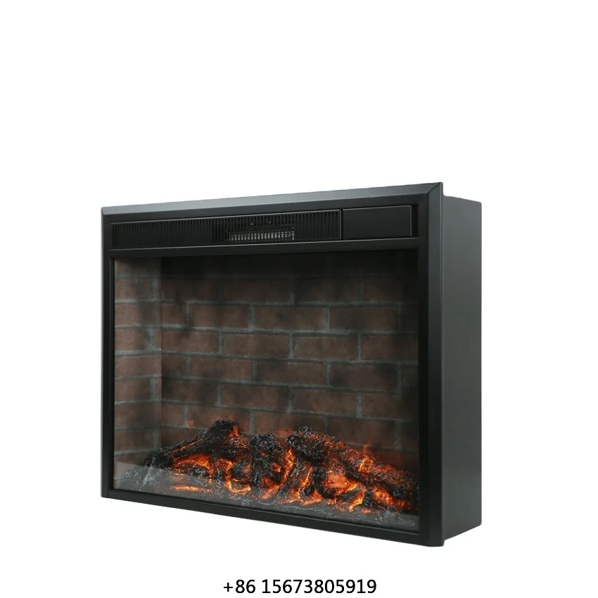 

Customized Elegant Home Decorative Brick Background Electric Fireplace