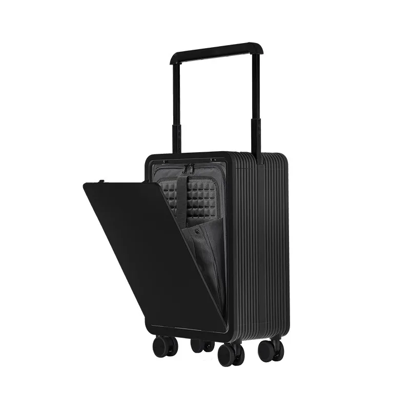 Front Opening Suitcase Men's 20-inch Laptop Trolley Case Ladies Boarding Box Mute Universal Wheel Rolling Suitcase