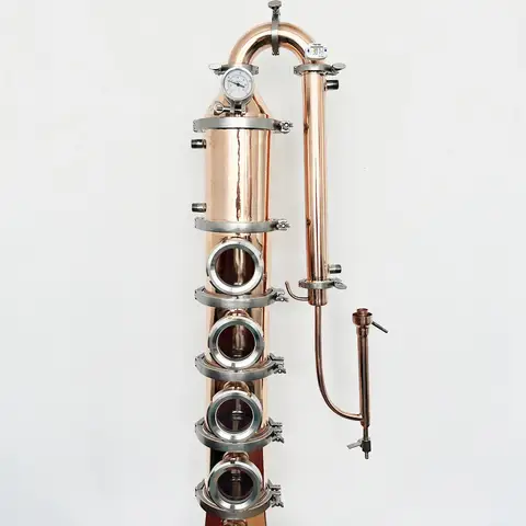 홈브루잉 증류용 구리 플루트 증류기, 구리 버블 플레이트 세트 * 4 컬럼, OD166.7 mm, 6 인치 (152mm)