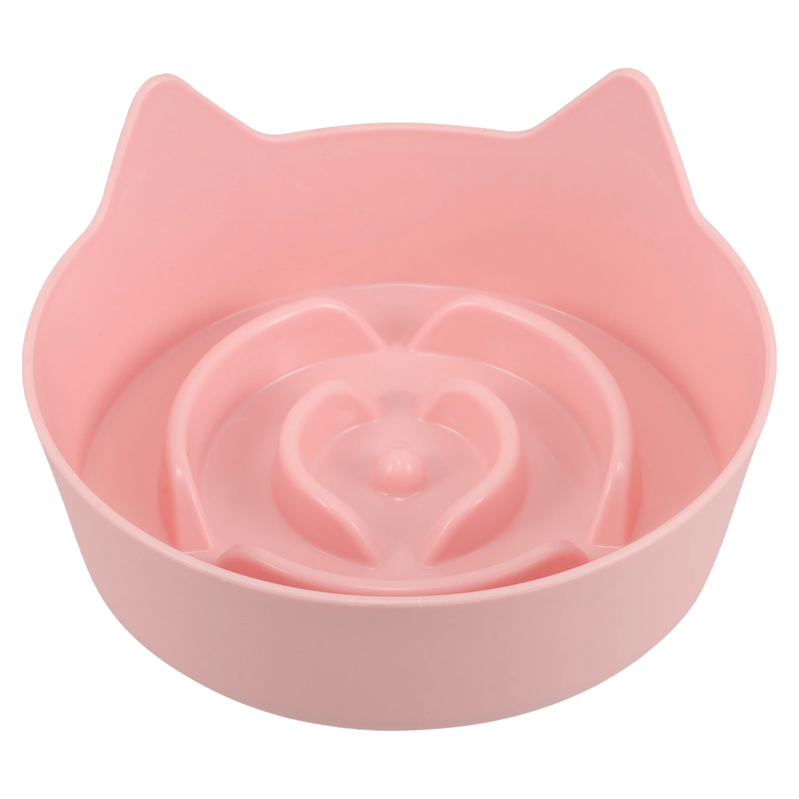 

Cat Bowl Kitten Food Bowls Feeder Plastic Pets Cats Feeding Slow Antislip Cute Colors Pet Food