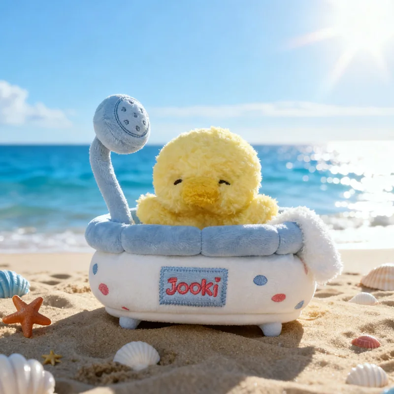 Kawaii فقاعة حمام سلسلة ألعاب من القطيفة لطيف بطة الدب أرنب دمية على شكل حيوان مضحك سطح المكتب زخرفة رائعة الديكور هدية للأطفال #3